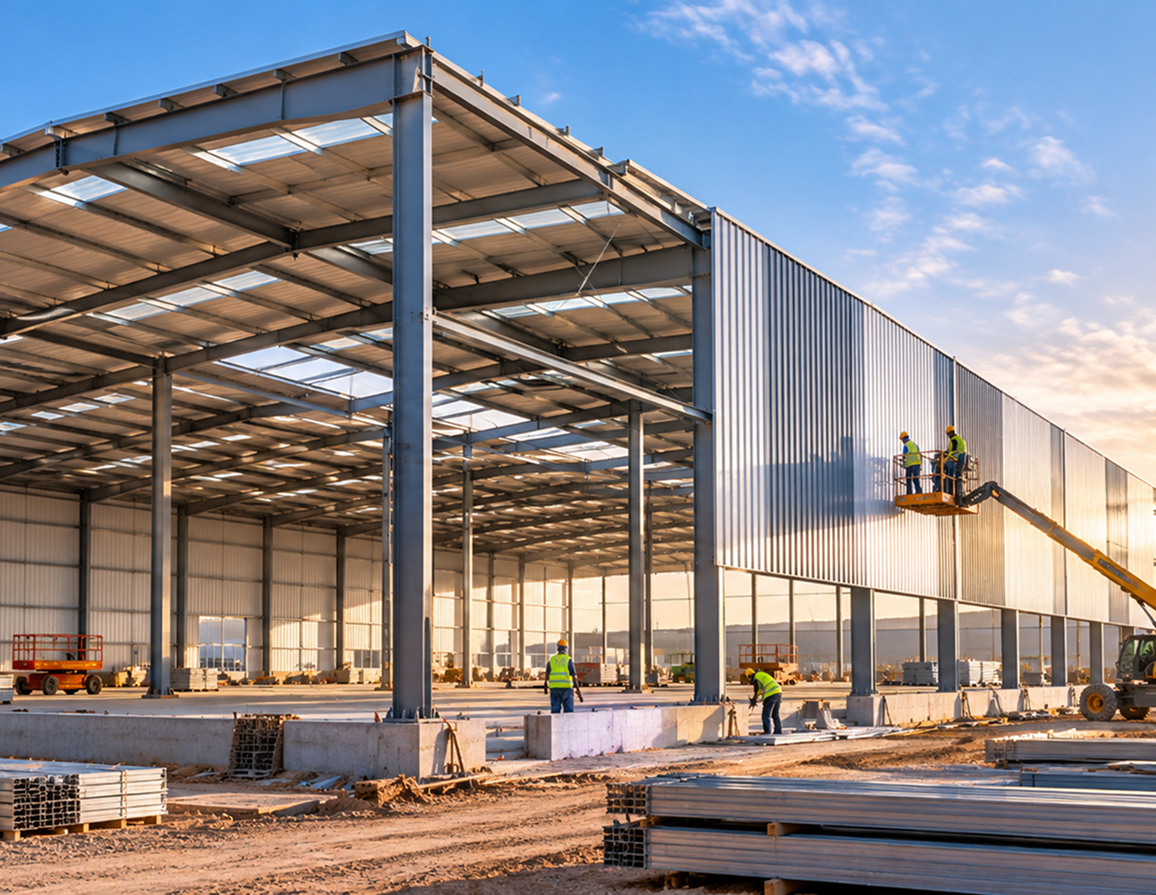 Built-to-Suit Industrial Shed Construction